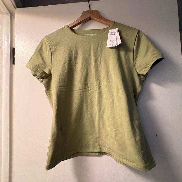 Abercrombie & Fitch Tops - Abercrombie & Fitch Olive A&F Essentials Tee